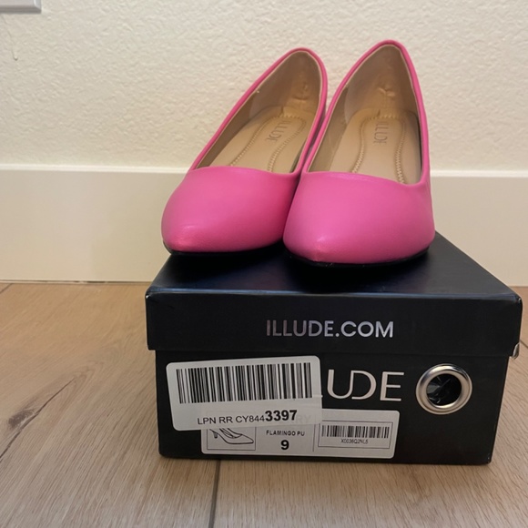 ILLUDE Flamingo Pink Pointed Toe Pumps – Assorted Sizes - Picture 8 of 11